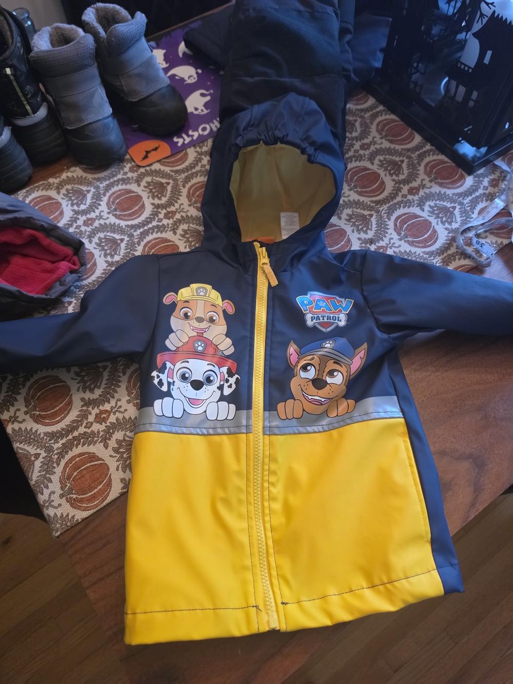 Paw Patrol Kids Rain Jacket - Navy & Yellow